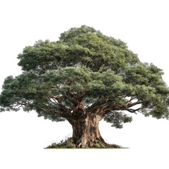 Majestic ancient tree, lush canopy, robust trunk