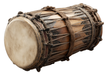 Traditional drum,  aged wood, intricate design