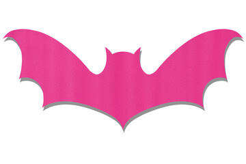 Luxury pink bat design, symbol, icon, logo, ornament, decoration on transparent background. PNG. Pink color. Halloween bat design PNG sticker 