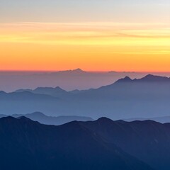 Obraz premium Mountain Sunrise Panorama (2)