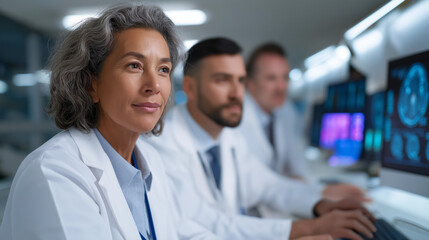Fototapeta premium Brain Research Laboratory with Professional Neuroscientists and Neurologists