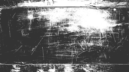 Fototapeta premium Black and White Distressed Grunge vector illustration texture – distressed Scratched Abstract Overlay Design vector design on transparent background.