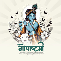 Gopashtami Celebration Images – Lord Krishna with Cows, Festive Indian Stock Photos for Adobe Stock