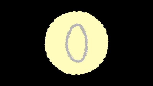 Crayon Countdown 5&ndash;Transparent BG Animation Clip