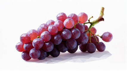 Fototapeta premium Polygon grapes on white