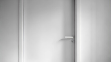 Plain white door in a room