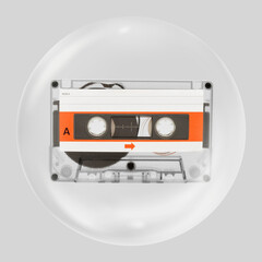 Retro cassette in bubble