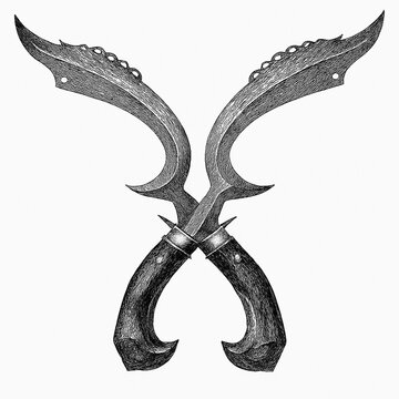 Symmetrical Tribal Kujang Knives &ndash; Cultural Weaponry Design