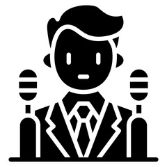 Journalist icon vector image. Can be used for Diversity.