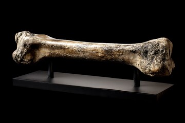 Ancient Bone Fossil on Display