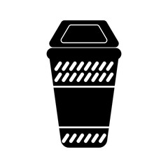 minimalist trash can design illustration