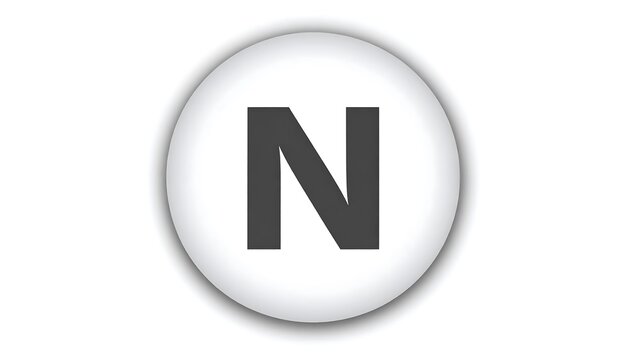 Capital letter N in a circle