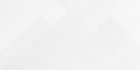 White and gray overlap triangle geometric technology pattern. minimal rectangle randomly arranged white lines transparent web square background layers. overlapping presentation design.	