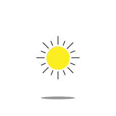 Sun icon isolated on background for graphic and web design. Creative illustration concept symbol for web or mobile app