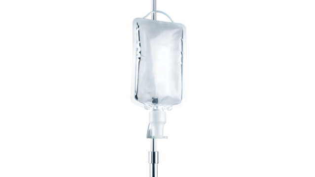 I V bag hanging clear fluid medical isolated on a transparent background iv bag healthcare