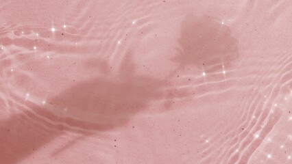 Fototapeta premium Pink sparkly water HD wallpaper, flower shadow aesthetic