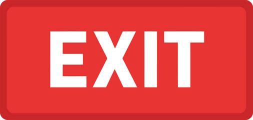 Red exit sign