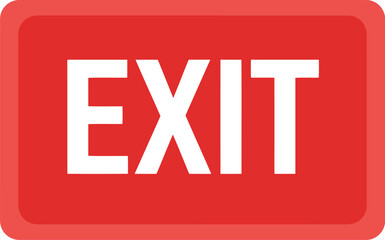 Red exit sign