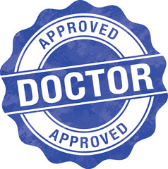 Doctor approved stamp medical seal of approval