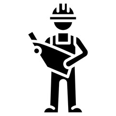 Construction Worker icon vector image. Can be used for Construction Tools.