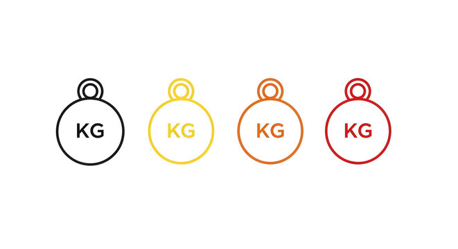 Weight Progress Rings: Kilogram Measurement Color-Coded Status
