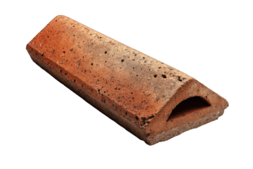 Terracotta architectural trim piece with a trough