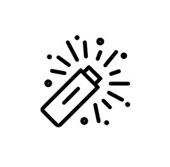 A pack of dynamite with its fuse lit, represented as a flat modern icon suitable for games and websites