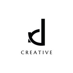 Abstract Letter D Logo Design