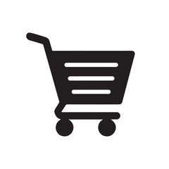 Shopping cart silhouette icon clip art, e-commerce digital