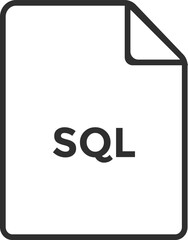 SQL File format extensions. document extension symbols. web format information. file format document icons