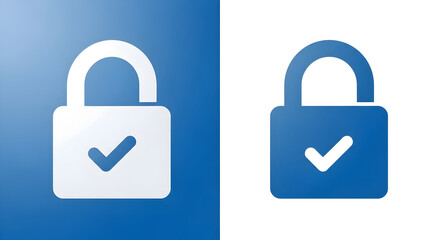Lock Integrity Verified: Secure Access Icon with Checkmark