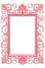 pink frame with a flower
