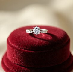 Rose gold ring with a single center diamond, minimalist and modern design. Set against a clean white background.
