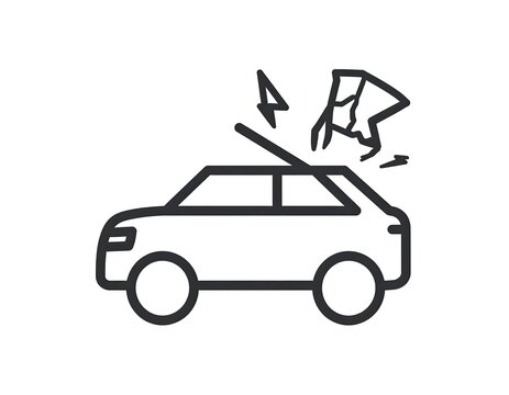 Car with broken tailgate