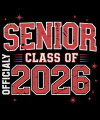 Retro Graduation Officially Senior 2026 Class Of 2026
