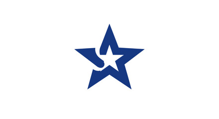 Obraz premium Origami bird with 3D star icon and shiny colorful star symbol vector illustration