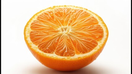 Fototapeta premium Juicy orange slice close-up