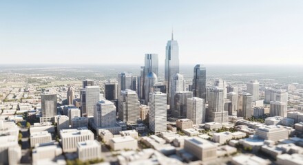 Obraz premium Modern Cityscape Architecture Futuristic Urban Development