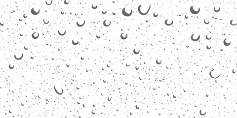 Dust and Scratched Textured Grunge white and black wall texture Water Drop Rain Window Overlay Transparent raindrops falling on a white background