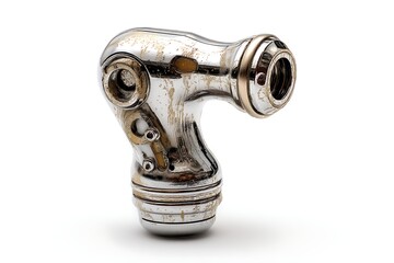 Steampunk Chrome Gadget: Futuristic Mechanical Device