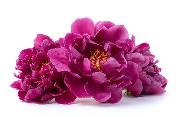 Obraz premium Beautiful peony blooms on clean white background 
