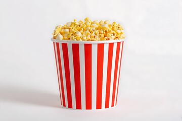 Popcorn container on clean white background
