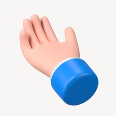 Helping hand 3d clipart, business graphic