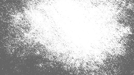 Grunge grain textured background in black and white. Speckle grain dot white paper noise texture with distress effect vector illustration pattern, Grain dust noise on transparent background