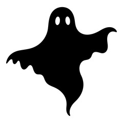 Halloween Flying Ghost Vector Illustration
