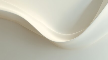 Abstract soft curves in a light cream hue, creating a smooth and serene atmosphere.