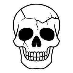 Halloween Skull Vector Illustration