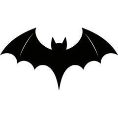 Halloween Bat Flying Silhouette Vector Illustration