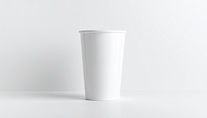 white plastic cup