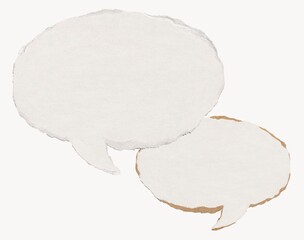 Speech bubble frame, paper craft in off-white design
